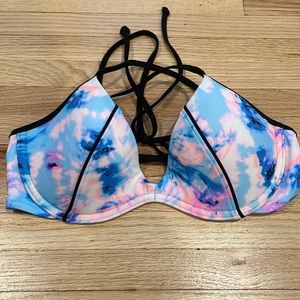 PINK Victoria Secret Tie Dye push up bikini top